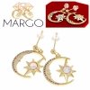 gold plated earrings with exclusive cubic zirconia